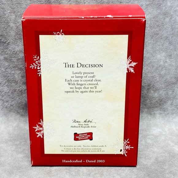 Hallmark Keepsake Ornament 2003 THE DECISION Santa Claus / Balance Scale - Picture 9 of 10